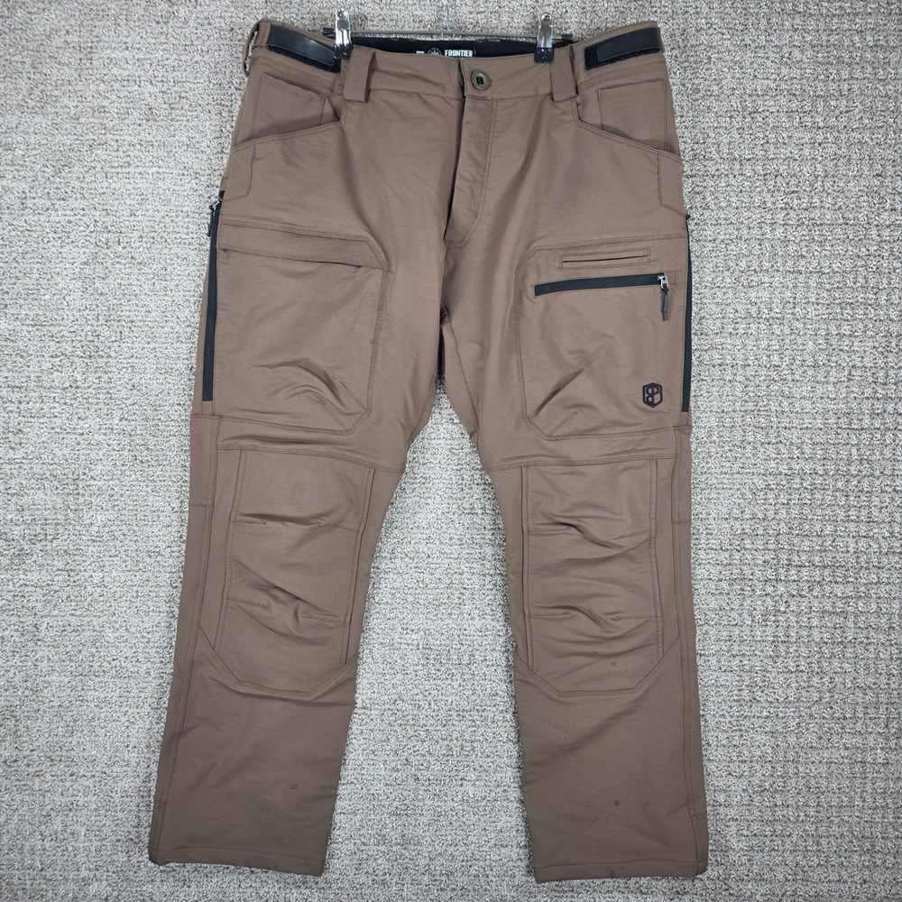 Born Primitive Outdoor Frontier Pant Mens 38 Short Brown Tactical Hiking Cargo